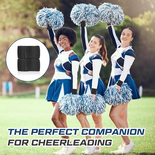 4 Pack Wrist Brace Adjustable for Cheerleading Tumbling,Black Black