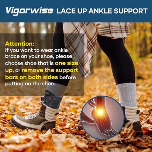 Lace up Ankle Brace 1Pcs Ankle Stabilizer Brace for Men Women M Medium Dark Black