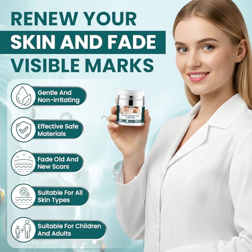 Scar Cream Gel Silicone Removal for Surgical Scars Burn Old Scars Acne Face Stretch Marks Hypertrophic Keloid wait Silicone Gel For Scars Topical Remover 2Pack 1.7 Oz