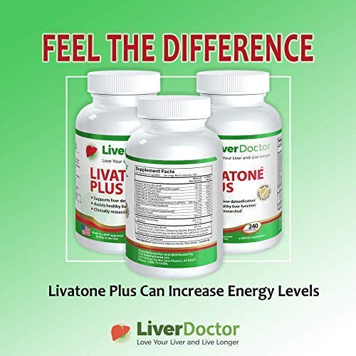 Plus Liver Detox Capsules Liver Cleanse and Detox Pills with Milk Thistle and Antioxidants (240 Count) 240 Count (Pack of 1)