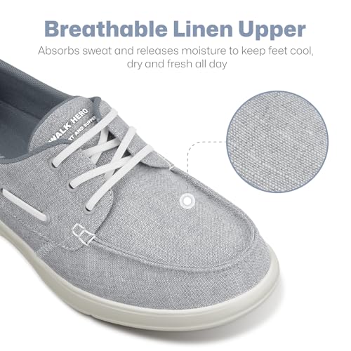 Loafers for Women with Arch Support, Lightweight Slip On Shoes Women 9 Grey