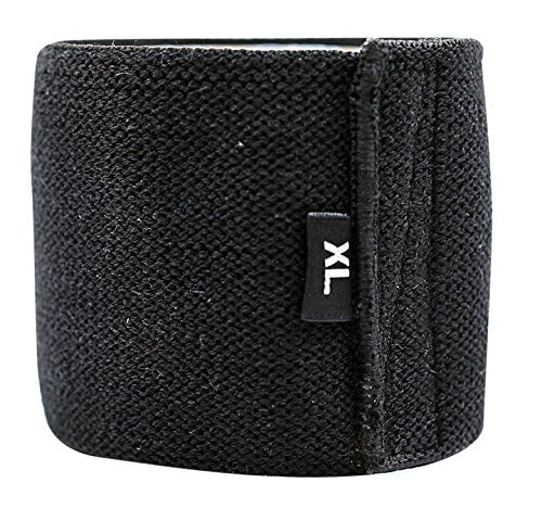 Grip Power Pads Elbow Compression Sleeve (2 Count) Golf Elbow Brace Weightlifting Sleeve Tennis Strap Arthritis (Black, Medium 9"-9.75")