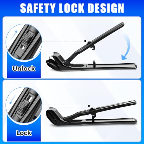 Toenail Clippers for Seniors for Thick Toenails with Wide Opening, Heavy Duty Angled Nail Clippers for Men with Long Handle, Large Fingernail Clippers with Catcher Gifts for Men Women Adults Black Set