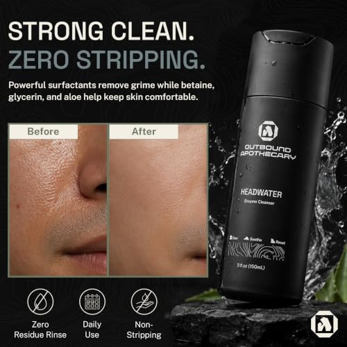 Enzyme Powered Face Cleanser for Men - Deep Pore Cleansing - 5oz