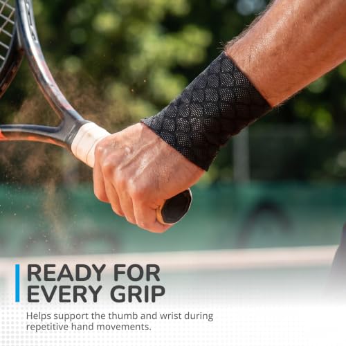 Thermoskin Wrist Thumb Sleeve, Fingerless Pain-Relieving Glove, Small