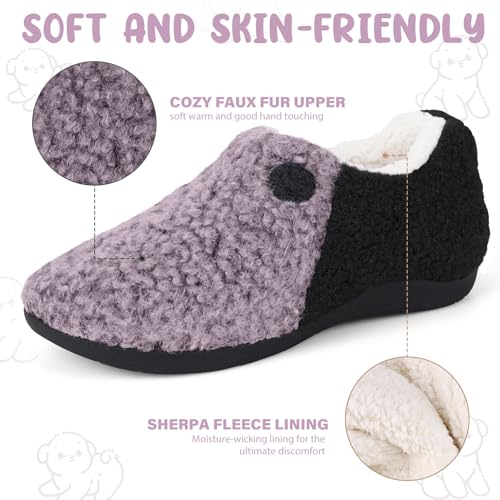 ERGOfoot Orthopedic Slippers with Arch Support for Women Men 7 Women/6 Men Pink