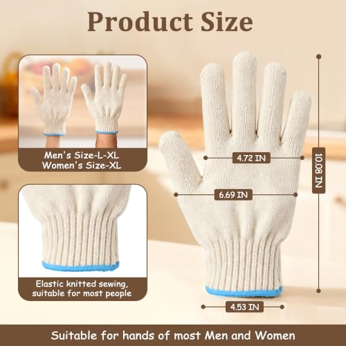 1 Pair Heat Resistant Gloves, 932°F Oven Gloves, Cut-Resistant Grill Gloves