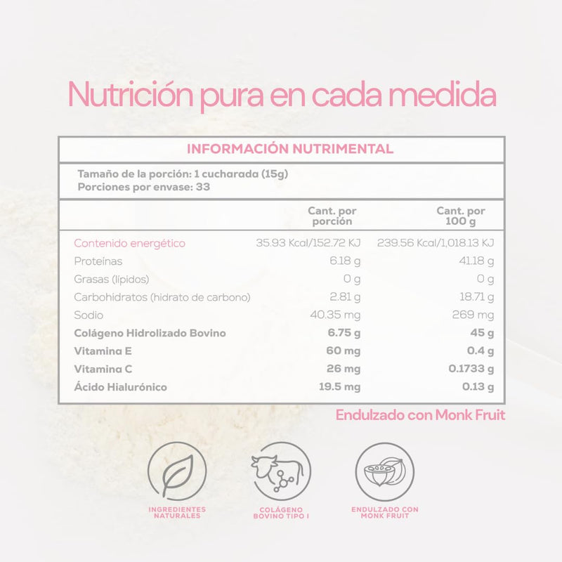 Caro FIT - Hydrolyzed Collagen Powder with Vitamin C and Hyaluronic Acid 500 g