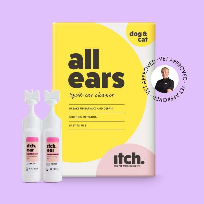 Itch I Cat And Dog Ear Cleaner I Easy To Use Ear Drops l Breaks Up Wax I Soothes Irritation, Stopping Unwanted Itching & Discomfort I 8 x 5ml Vials 8 vials