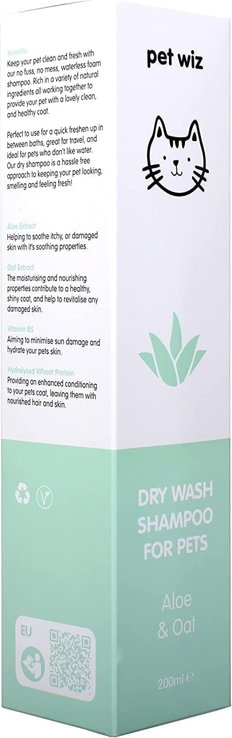 Dry Wash - Shampoo for Pets - Soothing & Deodorizing, Natural Ingredients, Quick Drying & No Rinse Required (Aloe Vera and Oatmeal) Aloe Vera and Oatmeal - BeesActive Australia