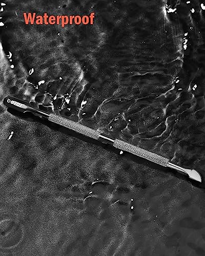 BEZOX Cuticle Pusher - Stainless Steel Cuticle Stick & UV Gel Nail Polish Remover Tool - Professional Double-Ended Cuticle Trimmer Manicure Tool for Healthy and Beautiful Nails