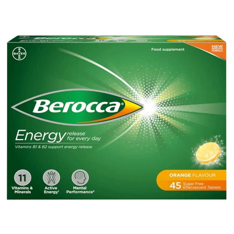 Berocca Orange Effervescent Tablets 45-Count