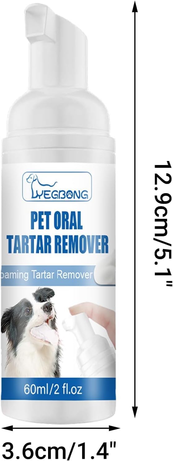 Pet Oral Tartar Remover Spray, Pets Oral Tartars Removers Foaming Tartars, Dog Teeth Cleaning Foam for Dogs & Cats, Pet Dental Foaming Care Sprays（1PC）