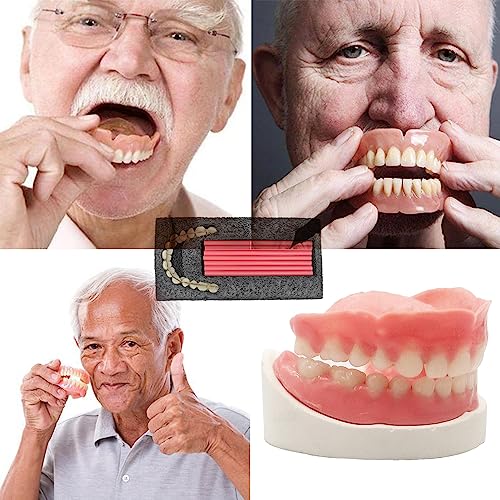 DIY Denture kit, Making Partial dentures and Full dentures kit DIY Simulation Practice Making Denture kit, Equipped with DIY Tool kit and Temporary Teeth,Create Your Perfect Smile at Home