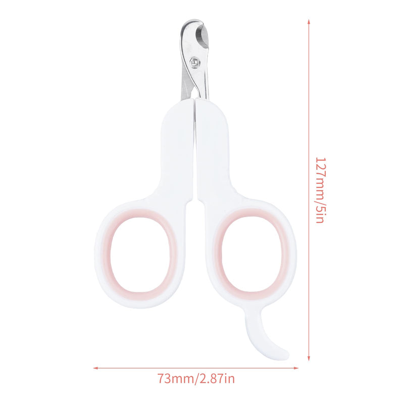 Shengxi Claw Scissors Cat Safety Cat Nail Cutter for Beginners Professional Cat Nail Clippers Stainless Steel Claw Clippers for Kittens Puppies Rabbits and Small Animals (Pink) Pink - BeesActive Australia