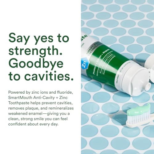SmartMouth Anti-Cavity + Zinc Toothpaste, Sensitive Whitening, 6 oz, 3-Pack