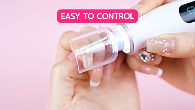 Electric Nail Drill Cordless 2000 mAh Rechargeable Portable Nail File Drill White