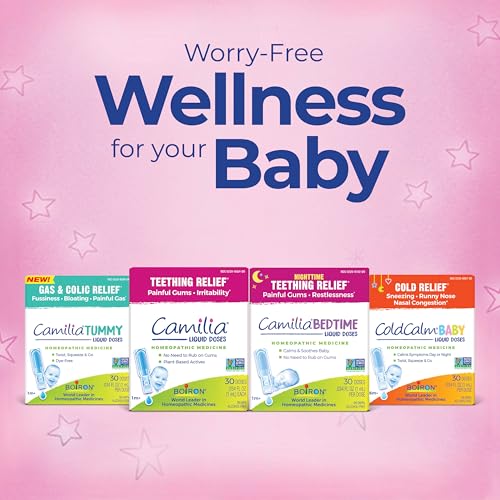 Boiron Camilia Tummy for Colic, Painful Gas, Bloating, & Fussiness- Sterile and Non-Drowsy Liquid Doses - 60 Count