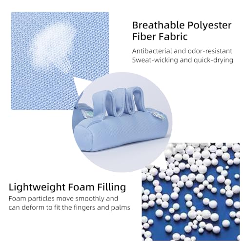 Finger Contracture Cushion for Stroke Patients - Soft Support to Prevent Finger Clenching Pressure Ulcers Promote Blood Circulation, Aid Rehabilitation for Arthritis and Hand Dysfunction (Blue) Blue