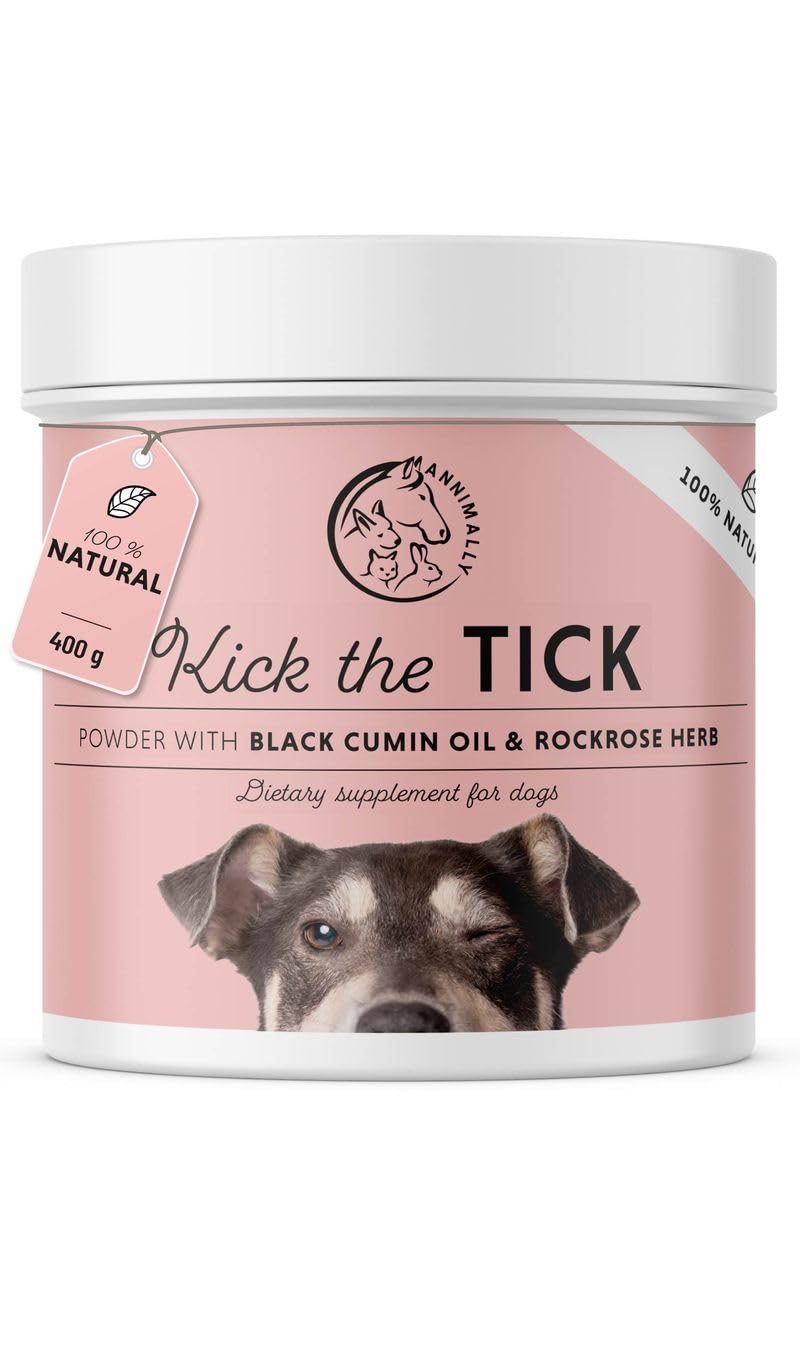 Annimally Zec McWeg for Dogs 400 g - Daily Powder Supplement with Cistus Herb, Black Seed Oil, Seaweed Meal & Brewer’s Yeast, Made in Germany