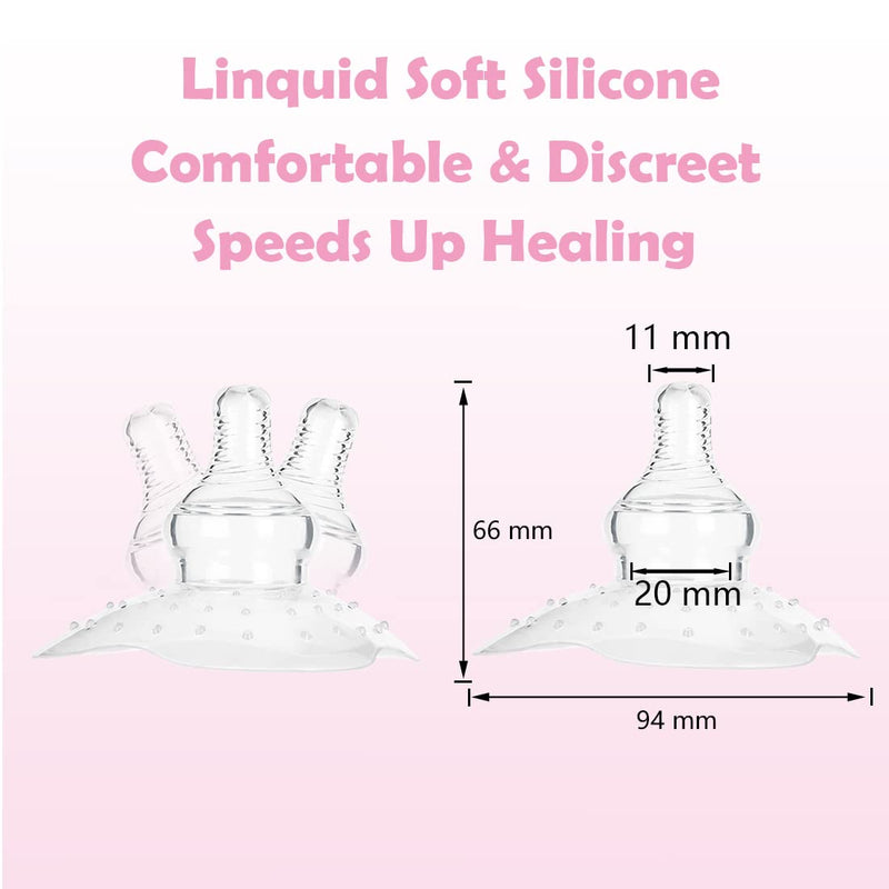 2 Pack Nipple Shields for Nursing Newborn 20mm, Nippleshield for Breastfeeding Nursing Mothers with Inverted & Sore Nipple with Carrying Case - BeesActive Australia