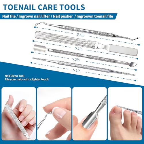 Toenail Clippers for Seniors, 7-Pc Kit