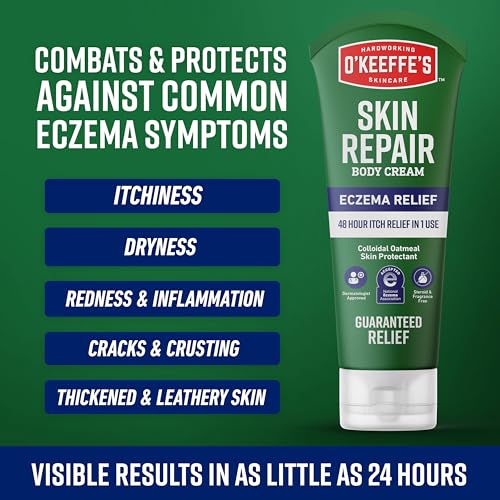 O’Keeffe’s Skin Repair Eczema Relief Body Cream, 7oz Tube (Pack of 1) 7 Ounce (Pack of 1)