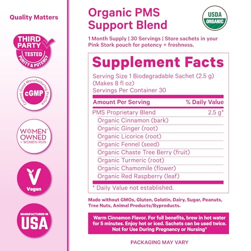 Pink Stork PMS Support Trio: Period Comfort Supplements