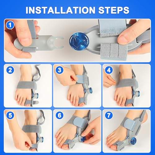 Bunion Corrector for Women & Men ,Adjustable Bunion Splint for Big Toe,1PCS Gray Single