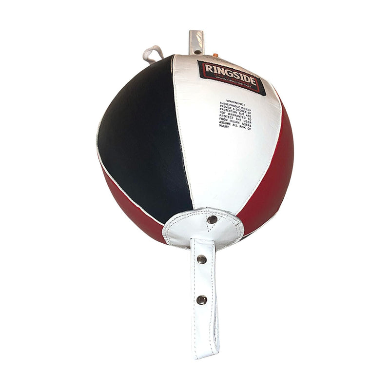 Ringside Leather Boxing Double End Bag Red/White/Black 5 inchs - BeesActive Australia
