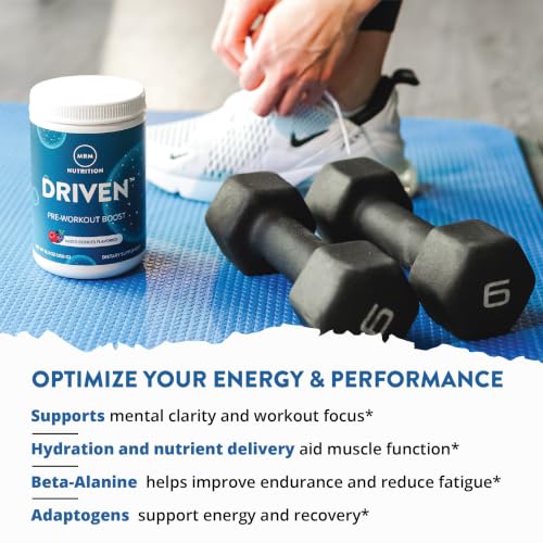 MRM Nutrition Driven Pre Workout Powder - Mixed Berry Flavor - 29 Servings Mixed Berries