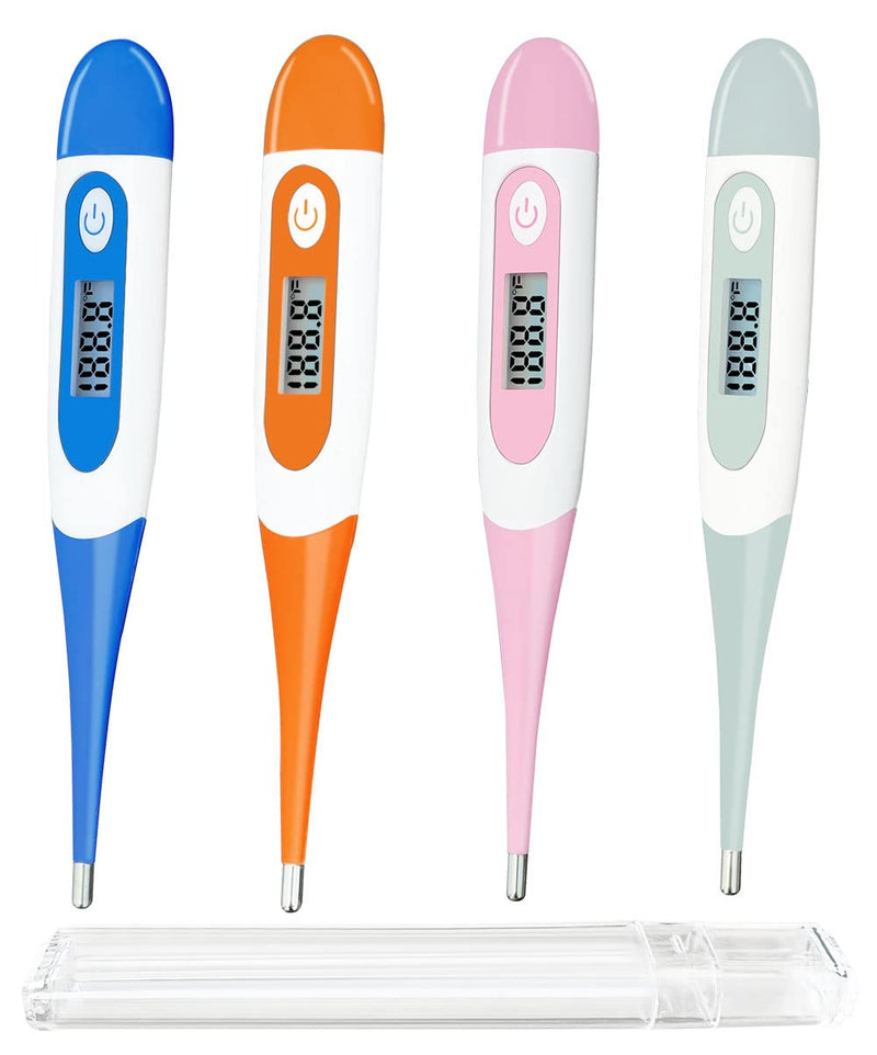 Oral Thermometer, Digital Thermometer for Fever (A, Pack of 4) A