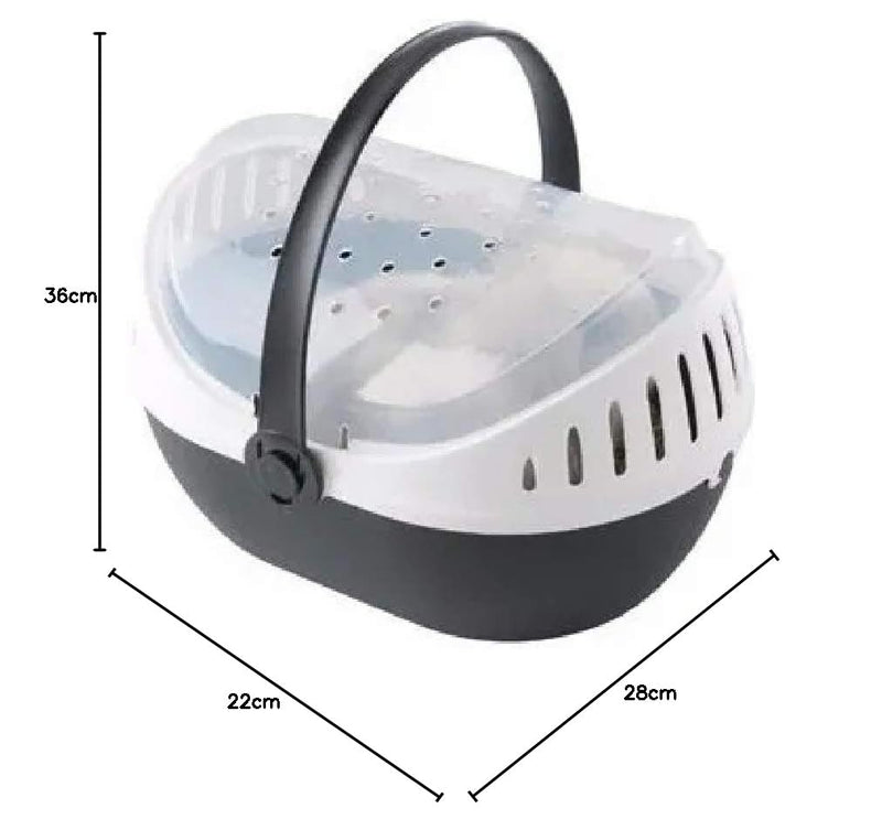 Transport box rodent "ELMO" large black 36 x 28 x 22 cm L 36 x W 22 x H 28 cm - BeesActive Australia