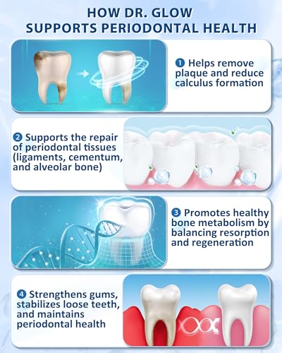 Dr. Glow Gum Disease Toothpaste 3.52oz + Adult Cavity Repair Toothpaste 3.52oz + Toothpaste for Seniors 3.52oz