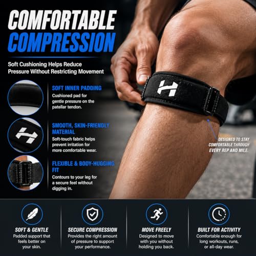 Wrist Brace and Patella Knee Strap Bundle, Wrist Support Wrap & Adjustable Patellar Tendon Knee Strap for Knee Pain Relief, Wrist Compression Support for Gym, Running, Basketball, Tennis,
