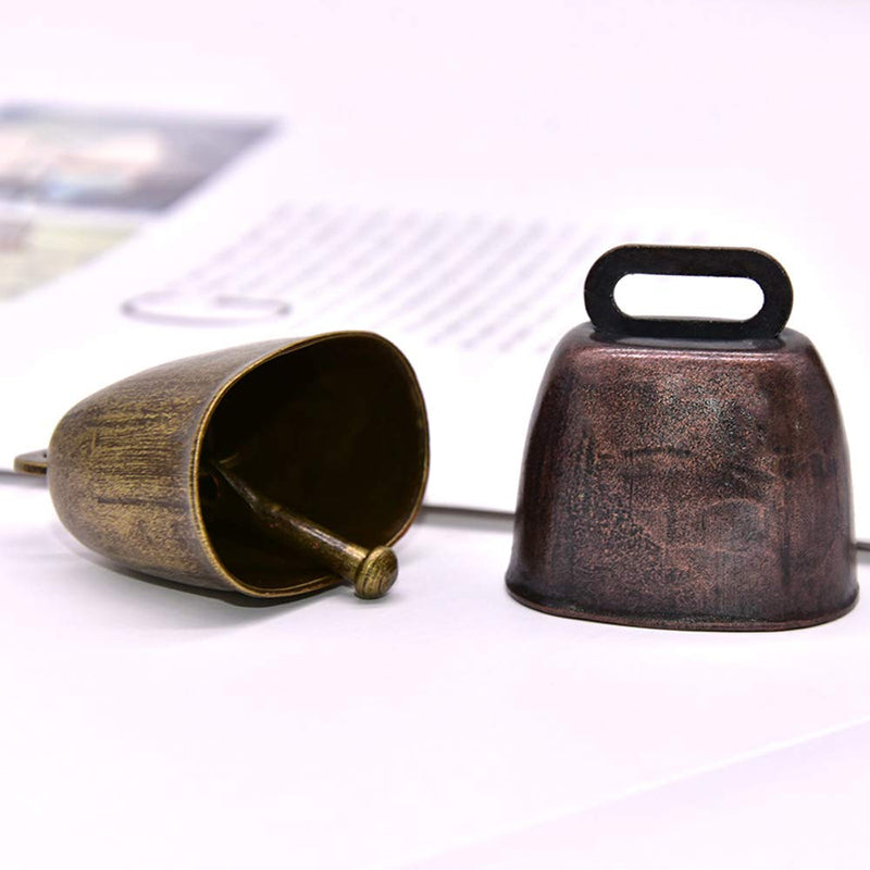 5 Pack Grazing Copper Bells, Metal Cow Bells for Dogs, Animal Copper Loud Bronze Bell, Small Brass Bell, for Cow Horse Sheep Cats Small Pets Anti-Theft Accessories (Bronze), 1, Brass Bronze Iron, - BeesActive Australia