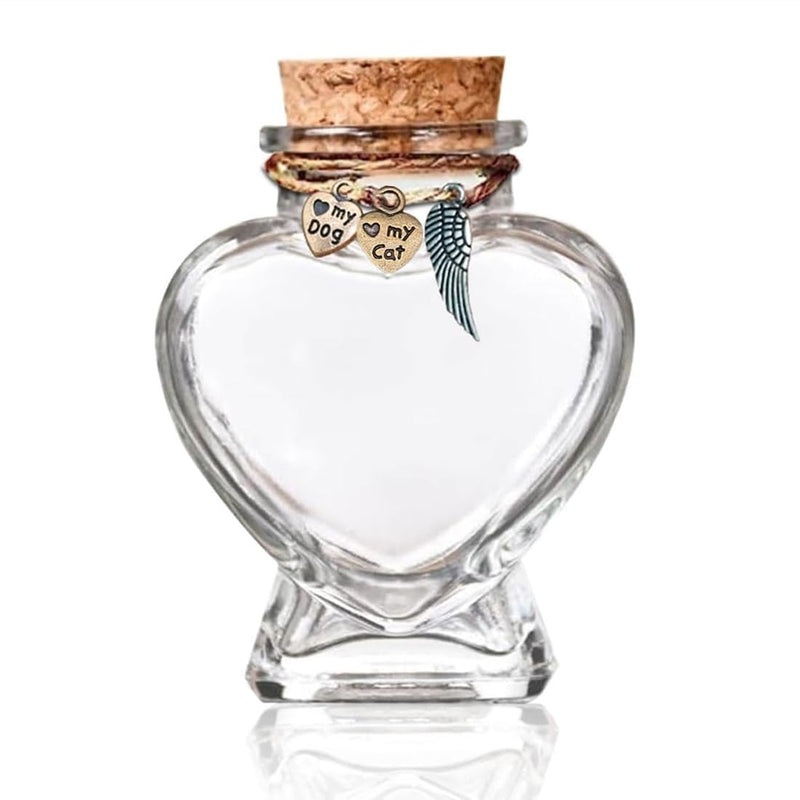 Vencede Mini Glass Bottle Urn, Pet Hair Memorial Bottle, Pet Hair Memorial Bottle, Pet Memorial Urn, Keepsake for Dogs and Cats (1 Piece) - BeesActive Australia