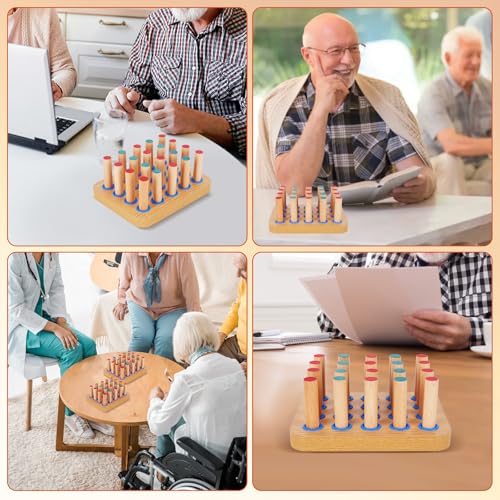 Wooden Pegboard for Occupational Therapy to Finger Dexterity