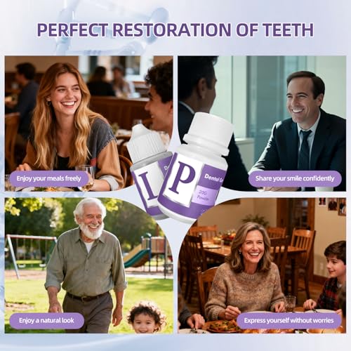 Tooth Repair Kit, Zinc Oxide Eugenol Cement for Cavities Filling, Dental Care Kit for Broken, Chipped or Missing Teeth, Temporary and Permanent Tooth Filling and Crown Fixing at Home