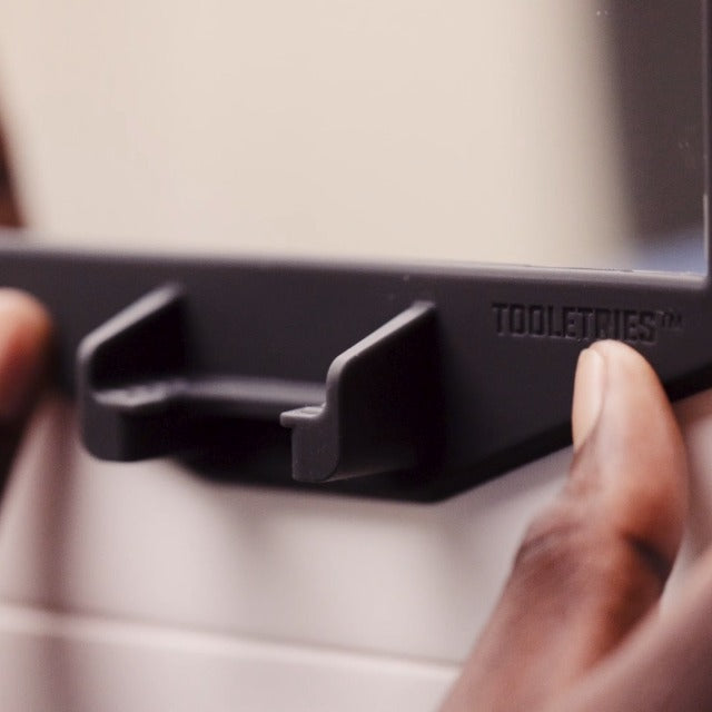 TOOLETRIES The Joseph Shower Mirror for Shaving and Razor Holder - Charcoal
