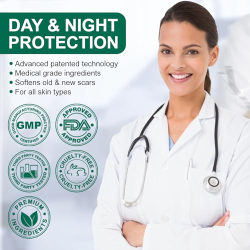 Scar Gel, Scar Removal Cream, Scar Treatment for Surgical Scars, Acne, Burn, C-Section, Keloid, Burn, Acne, Tummy Tuck, Remover Scar for Old or New, Kids, Men, Woman, 50Ml
