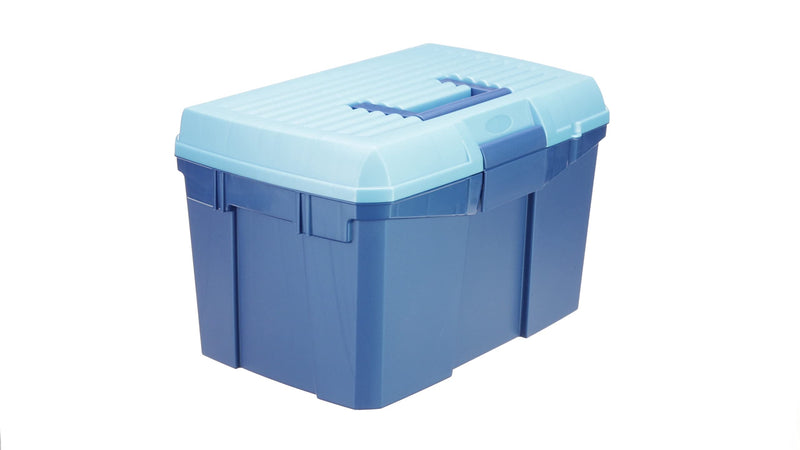 Kerbl grooming box blue with contents (for horses, horse brushes, mane brushes, grooming box with brushes, horse care, blue grooming supplies) 321775 - BeesActive Australia