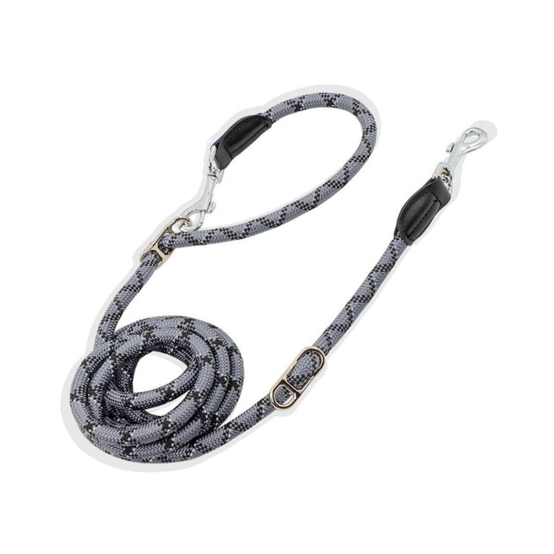 Pawstrip Hands Free Dog Leash - Multifunctional Reflective Waist Leash for Running, Walking, Training - Adjustable Crossbody Nylon Double Leashes for Small Medium Large Dogs (Gray) Gray - BeesActive Australia