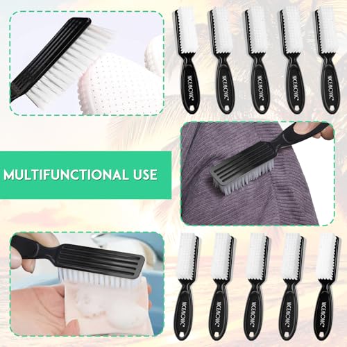 NICEMOVIC 30 Pcs Handle Grip Nail Brush, Hand Fingernail Cleaner Brush Manicure Tools Scrub Cleaning Brushes Kit, Use for Toe and Nail Cleaning (Black) Black