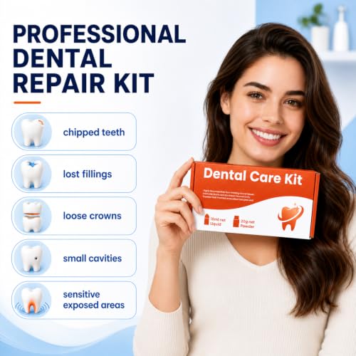 Dental Care Kit: Dental Cement Glue Adhesive for Crowns, Bridges, Teeth Dental Cement Glue Adhesive