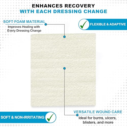 MedVance Collagen Sponge Wound Dressing, 100% Bovine, 2"x2", Box of 5 2"x2" Dressing