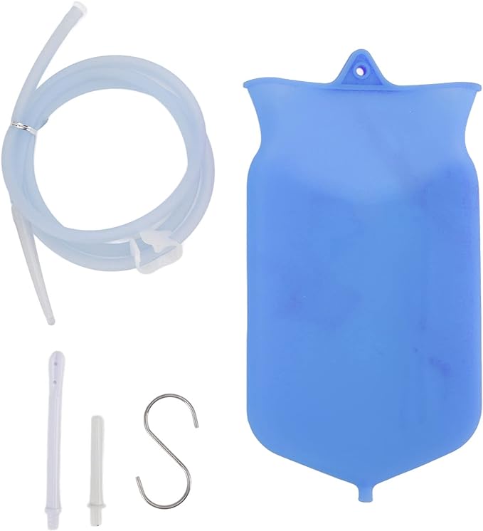 Enema Bag Kit, Colon Cleaning Kit, Large Capacity, Non-Toxic, Unisex (Blue) - BeesActive Australia