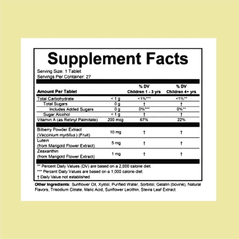 CHILDLIFE ESSENTIALS Healthy Vision SoftMelts, Berry, 27 Tablets | Eye Vitamins for Kids, Lutein Gummies, Lutein and Zeaxanthin Supplements, Eye Health Gummies, Great Taste, Natural Berry Natural Berry (Vision Melts)