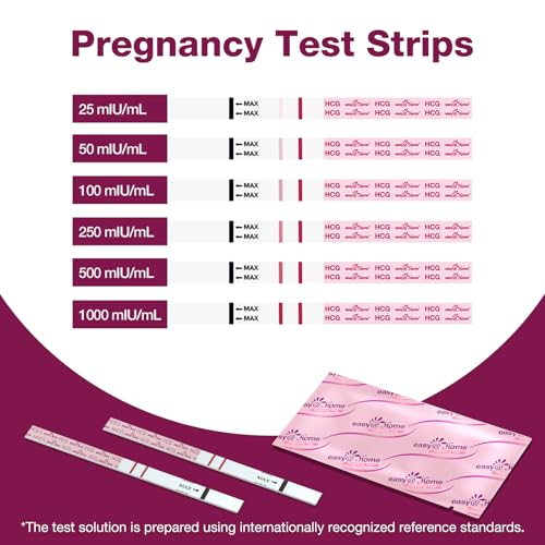easy@Home Pregnancy Test Strips, 60 Pack with Premom App 60 Count (Pack of 1)