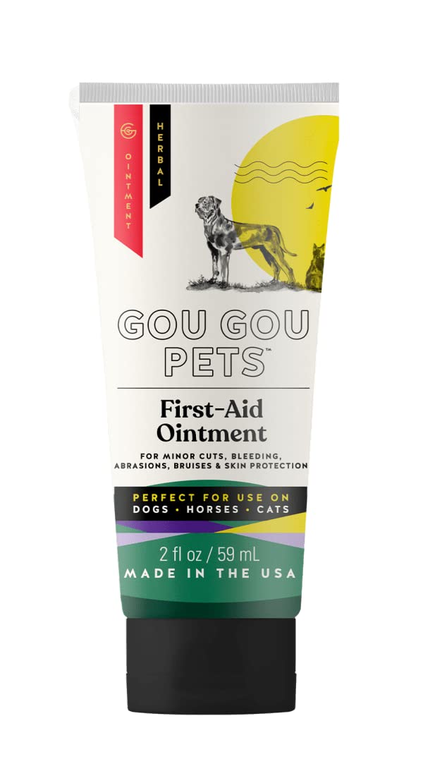 First Aid Ointment Holistic Natural Derived Herbal for Dogs, Cats, Horses for Wounds: Minor Cuts, Bleeding, Abrasions, Slow-Healing Wounds, Open and Puncture Wounds – Made in USA – 1 oz - BeesActive Australia